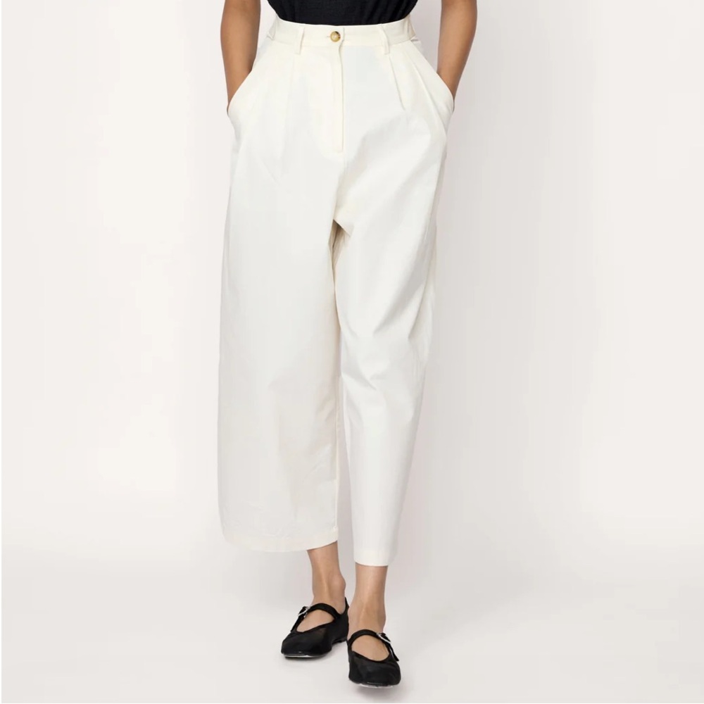 Laude the label boyfriend pants in ivory / brand new
